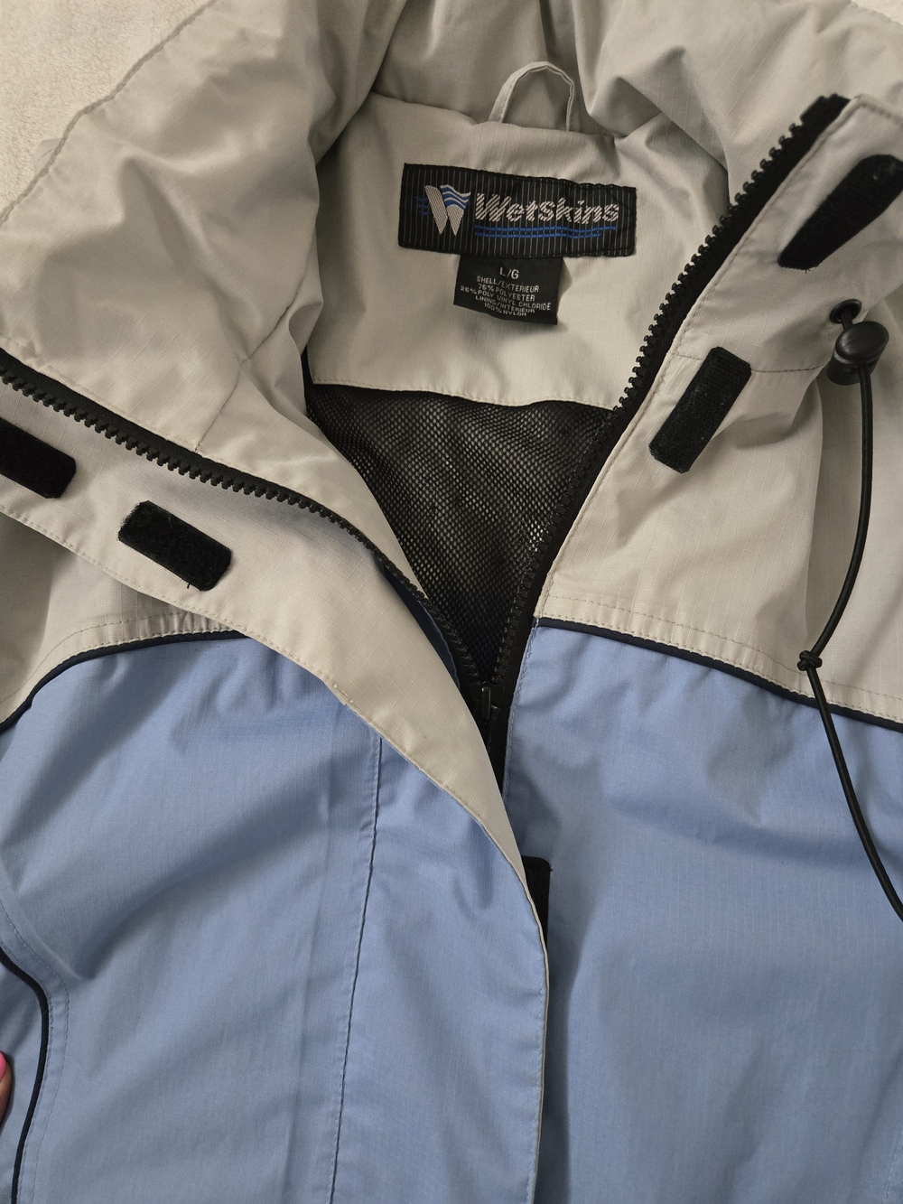 Women's Light Blue and Light Gray Utility Jacket